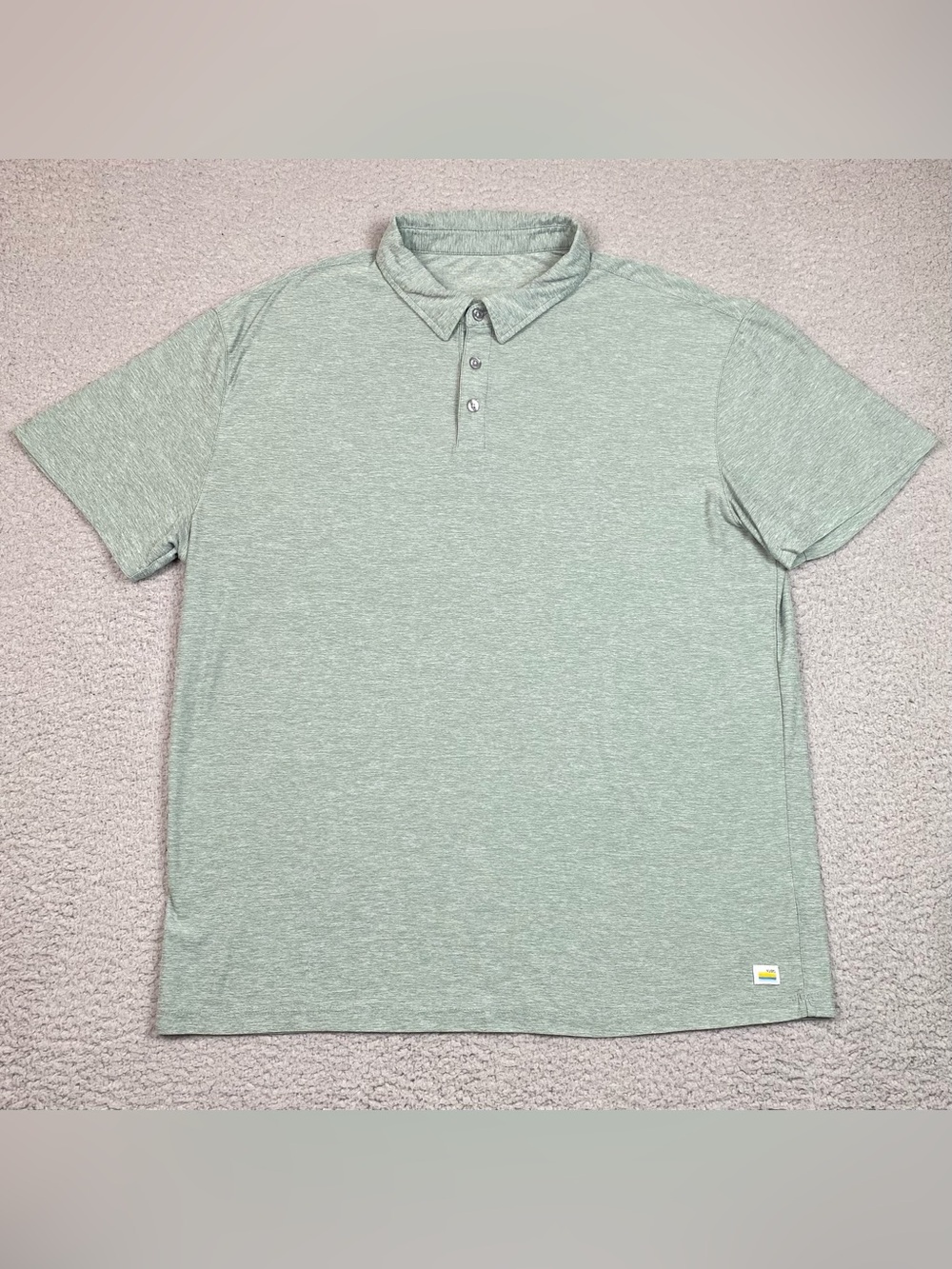 Vuori Strato Tech Polo Shirt Mens Size XL (Estimated) Green Stretch Short Sleeve